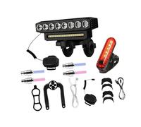 predolo Éclairage vélo avec Phare Avant USB et klaxon intégré pour VTT, B