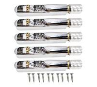 predolo Ensemble chevalet et cordier pour guitare électrique sans tête, pièces de guitare, sillet simple avec clé, Argent 5 Cordes