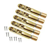 predolo Ensemble chevalet et cordier pour guitare électrique sans tête, pièces de guitare, sillet simple avec clé, 5 Cordes Dorées