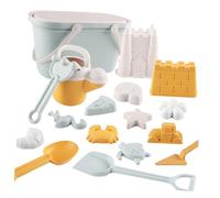predolo Ensemble de 21 Seaux et Pelles, Kit de Construction de Château pour Enfants de 3 à 10 Ans, Cadeaux