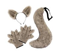 predolo Ensemble Oreilles et Queue de Loup, Joli Cosplay Animal pour Un Festival, Une Représentation sur Scène, Un Bal, Café Léger