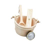 predolo Ensemble seau et louche pour sauna, seau en bois, tonneau polyvalent pour le bain, accessoires sauna ergonomiques pour hommes et femmes.