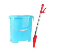 predolo Épandeur D'engrais Manuel à Dos, Outil pour La Fertilisation du Maïs, Dimensions 46 X 19 X 47 Cm, Bleu Ciel