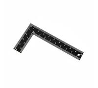 predolo Équerre Acier Inoxydable Précision Équerre D'angle En Acier Inoxydable Polyvalent Règle Métal 150x300 Mm pour Atelier, Chantier, Noir, 100x50mm, Épaisseur 1.2mm