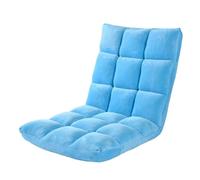 predolo Fauteuil Sol avec Dossier Réglable Matelassé Fauteuil Pliable Doux Siège pour Studio, Bleu Ciel