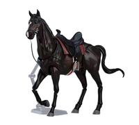 predolo Figurine de cheval, jouet éducatif, simulation de cheval, animal, modèle de table de sable, décoration, scènes miniatures, Noir