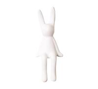 predolo Figurine de lapin assis, statuette, sculpture animale créative pour décorer une salle à manger ou un café, White M