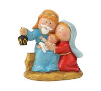 predolo Figurine de Noël, Statue de Jésus, Marie et Joseph, Décoration pour étagère, Lampe de Maintien