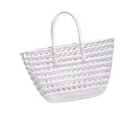 predolo fourre-Tout tissé imperméable pour Femme, Sacoche d'été pour la Plage, idéal pour Les Vacances ou, Blanc