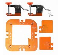 predolo Gabarit Rainurage Aluminium Anodisé Orange Perçage En Métal Angles Arrondis Guide Perçage d’angle pour Menuisiers
