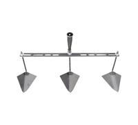 predolo Houe de Jardin à tête Triangulaire, espacement réglable, Outil Manuel de Remplacement pour l'agriculture, la Plantation, Les Bordures et la, 60 Cm à Trois Têtes