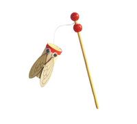 predolo Jouet traditionnel chinois en bois en forme de cigale, jouet interactif créatif, fait à la main, pour l'éducation précoce et des