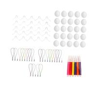 predolo Kit de 25 œufs de Pâques à décorer soi-même, avec 6 feutres de couleur et des œufs artificiels pour les fêtes.