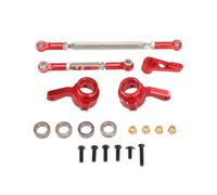 predolo Kit de Tringlerie de Direction pour Voiture RC, Pièces de Rechange et D'amélioration pour D90 MN82 LC79, Rouge