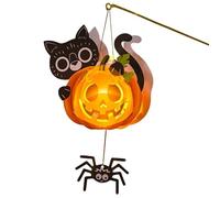 predolo Lanterne Citrouille D'Halloween à LED pour Vitrine, Bibliothèque, Maison