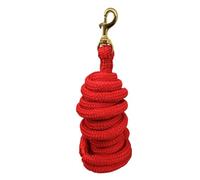 predolo Longe de Performance pour Chevaux, Longue et Robuste, tressée, Fixation Rapide au Licol, pour Chevaux, Animaux et Moutons, Rouge