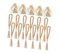 predolo Lot de 12 chapelets en bois, cadeaux de qualité supérieure, durables, portables et pratiques, pour la méditation, avec pompon. Convient aux hommes et