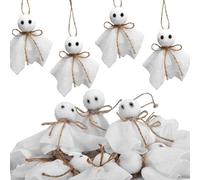 predolo Lot de 16 Décorations Suspendues Fantômes pour Halloween, Pendentifs, Décorations D'arbre pour Fenêtre, Vacances, Extérieur, Patio, Porte