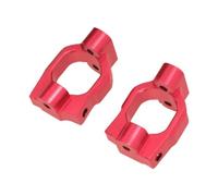 predolo Lot de 2 supports d'essieu arrière RC, blocs C arrière 1/10, accessoires faciles à installer, coupelle de direction pour modèle de voiture RC, Rouge