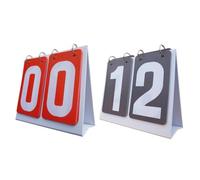 predolo Lot de 2 Tableaux D'affichage Multisports, Compteurs de Score à 2 Chiffres pour Entraîneurs D'intérieur et D'extérieur, Gris Rouge