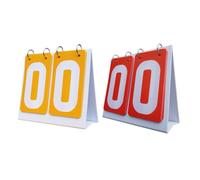 predolo Lot de 2 Tableaux D'affichage Multisports, Compteurs de Score à 2 Chiffres pour Entraîneurs D'intérieur et D'extérieur, Rouge Jaune