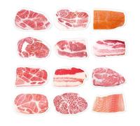 predolo Lot de 240 notes autocollantes en forme de viande, amusantes et décoratives, idéales pour des photos originales.