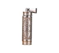 predolo Lot de 3 Pendentifs Cylindriques en Acier Titane, Porte-clés Ornementaux pour Homme, Porte-écritures, Style Rétro Bouddhiste, Collier à Suspendre, Cad, 2 pièces