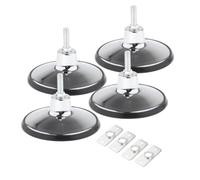 predolo Lot de 4 Niveleurs de Pieds de Table de Billard, avec Accessoires et Matériel pour Table de -pong, Argent