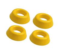 predolo Lot de 4 Supports de Rangement pour Ballons de Football, Vitrine, Robuste, Peu Encombrant, Multifonctionnel, Présentoir pour Basket-ball, Jaune