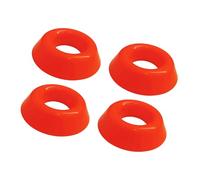 predolo Lot de 4 Supports de Rangement pour Ballons de Football, Vitrine, Robuste, Peu Encombrant, Multifonctionnel, Présentoir pour Basket-ball, Orange