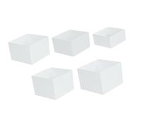 predolo Lot de 5 Supports de Buffet, Cubes Emboîtables, avec Fond Creux, pour Présentation de Desserts et de Plats pour Fêtes