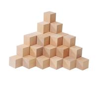 predolo Lot de 50 Blocs de Construction en Bois à empiler, pour Les en mathématiques, pour Le tri et la préparation aux fêtes prénatales, Brun, L
