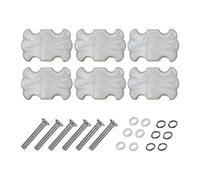 predolo Lot de 6 Capuchons de Mécaniques de Guitare, Universels et Durables, avec Virole et Vis, pour Accessoires de Guitare électrique