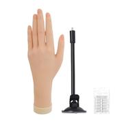 predolo Main de pratique des ongles, modèle de formation des ongles, fausse main de mannequin de simulation en silicone pour magasin de montres, vitrine pour, Main Gauche