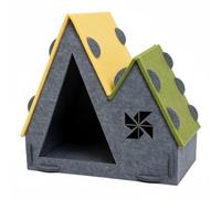 predolo Maison en Feutre pour Lapin Ne Peluche Pas Abri Triangulaire pour Rongeur Facile à Nettoyer pour Cage, Parc