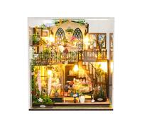 predolo Maison Fleurs Miniature Décoratif Maison Miniature avec Lumière LED Intérieur Jouet pour Adultes, Maison De Fleurs Darcy avec Couvercle - Version Anglaise