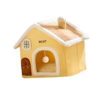predolo Maison pour Chat, Centre d'activités, Petit abri pour Animaux de Compagnie, Coussin épais et Lavable, cabane de Jeu, Grotte d'hiver pour Chats, M for 4kg Pet