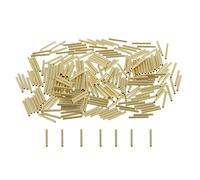predolo Manchons de Sertissage de Pêche Robustes à Baril Unique, 200 Pièces, Matériel en Tube de Cuivre, Doré, Diamètre intérieur 1.0mm