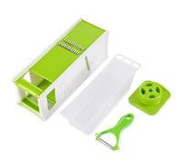 predolo Mandoline Japonaise Multifonction, Coupe-Légumes avec Bac Rangement 27×8,5×7cm, Lames Acier Inoxydable 430, Mandoline Cuisine pour Salade Composée, Moderne et minimaliste, condit (#8228)