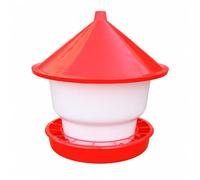 predolo Mangeoire automatique pour poules, distributeur graines anti-nuisible, grande capacité volailles, seau épaissi, 20 kg avec cercle protection