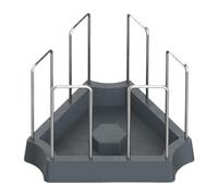 predolo Mangeoire pour s, Plateau à Boire, Bol à Nourriture pour Aquarium, Assiette à Eau pour s semiaquatiques, Gris