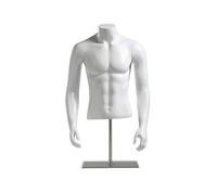 predolo Mannequin Torsse avec Bras Flexibles et Fini Antireflet pour Présenter et Maillots Dans une Boutique, 哑白男带手 台模, style to 9