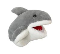 predolo Marionnette à Main en Peluche Requin - Jouet interactif en Peluche - Gant de Jeu marionnette Requin pour Adultes et Enfants d'âge préscolaire, Gris