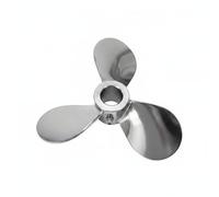 predolo Mélangeur en Acier Inoxydable Composant d'Agitateur à Trois Lames Finition Antirouille Création Mélanges Homogènes Convient Industrie Recherche, Diamètre Extérieur 200mm, Alésage 12mm