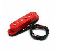 predolo Micro ST à 4 Fils Alnico 2 Micro Simple Bobinage Empilé Réduction du Bruit pour Guitaristes, Rouge