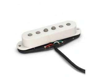 predolo Micro ST à 4 Fils Alnico 2 Micro Simple Bobinage Empilé Réduction du Bruit pour Guitaristes, Blanc