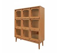 predolo Mini Armoire de Rangement à 9 Compartiments Design Esthétique Rustique Cabinet de Rangement Miniature en Bois Style Rétro Vitrine Poupée à 9 Cases, Moderne, Minimaliste