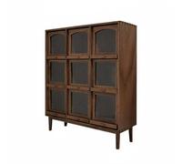 predolo Mini Armoire de Rangement à 9 Compartiments Design Esthétique Rustique Cabinet de Rangement Miniature en Bois Style Rétro Vitrine Poupée à 9 Cases, Moderne, Minimaliste