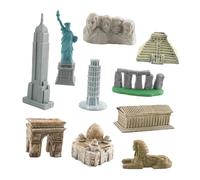 predolo Mini Kits de Construction de Monuments Historiques, Jouets D'architecture et D'apprentissage, Figurines éducatives pour Adultes, 10 pièces