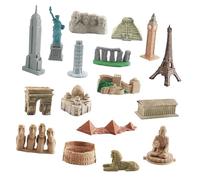 predolo Mini Kits de Construction de Monuments Historiques, Jouets D'architecture et D'apprentissage, Figurines éducatives pour Adultes, 17 pièces